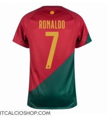 Portogallo Cristiano Ronaldo #7 Prima Maglia Mondiali 2022 Manica Corta